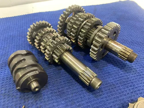2001 00-01 YZ125 YZ 125 Transmission Gearbox Main Counter Shaft Shift Forks Drum