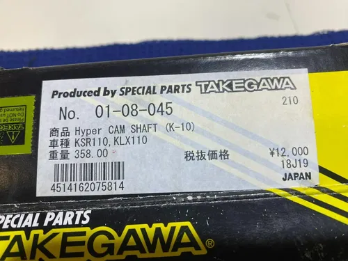 TAKEGAWA HYPER CAMSHAFT K-10 KAWASAKI KLX110 # 01-08-0045K NEW IN BOX KLX110 #8