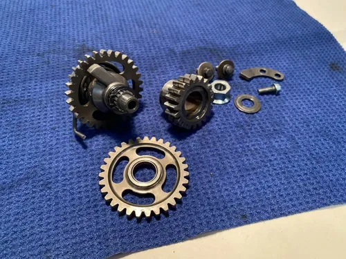 2000 99-02 KAWASAKI KX125 OEM KICKSTART SHAFT W IDLER GEAR OEM GEAR ASSEMBLY KX