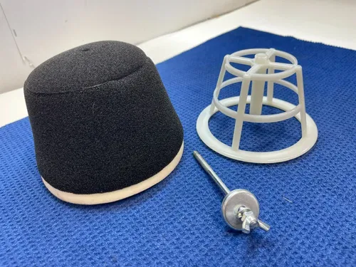 2008 YZ85 YAMAHA OEM FILTER CAGE AND WING BOLT ASSEMBLY WITH UNI FILTER OEM YZ85