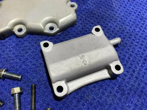 2002 KAWASAKI KX125 OEM POWER VALVE GOVERNOR CYLINDER SIDE COVERS 14091-1498 KX