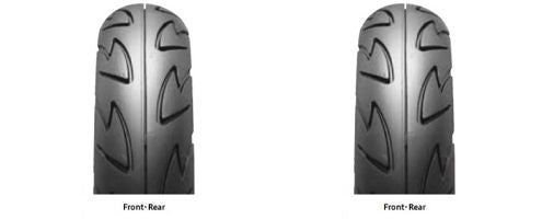 Bridgestone Set Of Two F/R 2.75-10 Hoop B01 Motorcycle Tiress