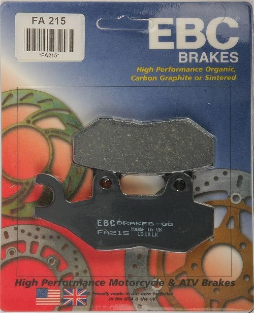 EBC 1 Pair Premium SFA Organic OE Replacement Brake Pads MPN FA215