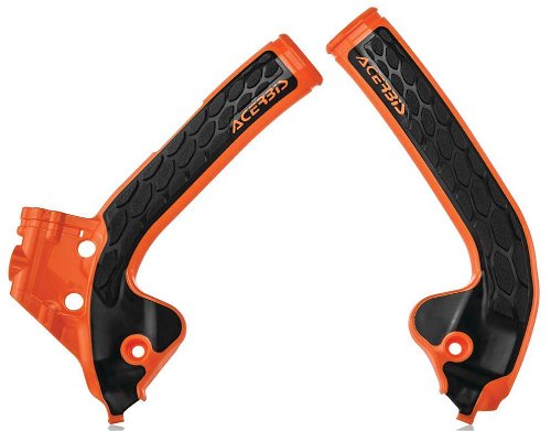 Acerbis 16 Orange/Black X-Grip Frame Guard - 2686045225