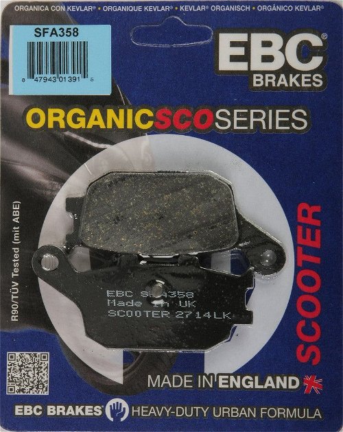 EBC 1 Pair Premium SFA Organic OE Replacement Brake Pads For Honda Reflex 250 NSS250 2001-2007