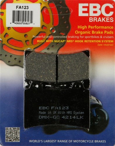 EBC 1 Pair FA Series Organic Replacement Brake Pads MPN FA123