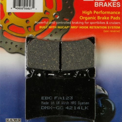 EBC 1 Pair FA Series Organic Replacement Brake Pads MPN FA123