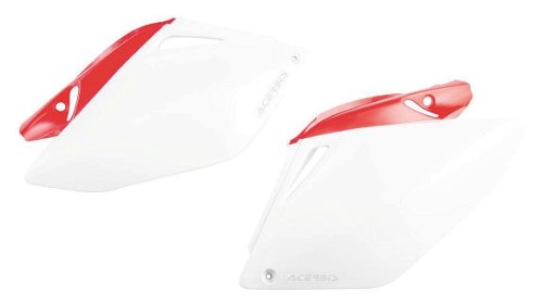 Acerbis White/Red Side Number Plate for Honda - 2043240215