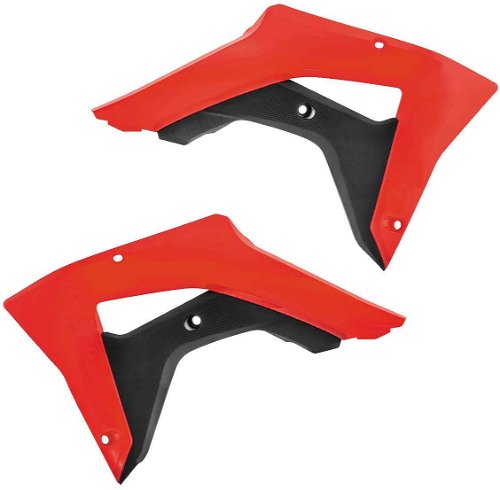 Acerbis Red/Black Radiator Shrouds for Honda - 2645451018