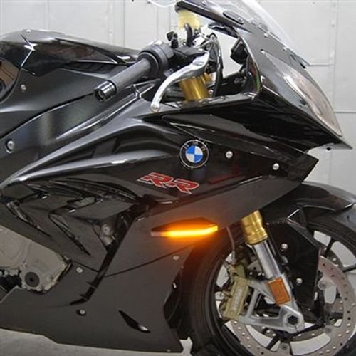 New Rage Cycles LED Replacement Turn Signals Front Black - S1000RR-FB