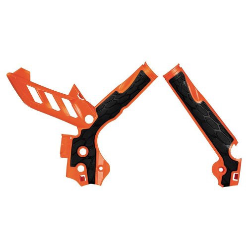 Acerbis Orange/Black X-Grip Frame Guard - 2374251008