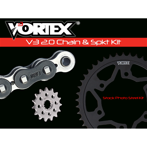 Vortex Black WSS 525RX3-128 Chain and Sprocket Kit 17-45 Tooth - CK6433