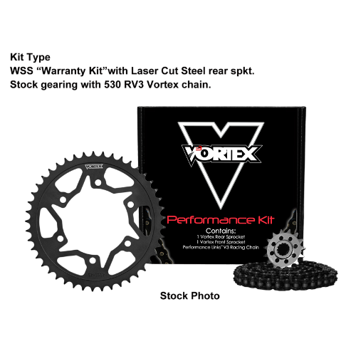 Vortex Black WSS 530RX3-116 Chain and Sprocket Kit 16-43 Tooth - CK6136