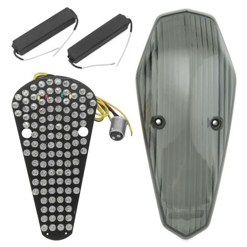 Integrated and Sequential Taillight For Honda VT750C Shadow Aero 2004-2009 Tinted/Smoke