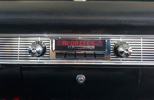 Custom Autosound 1955-56 Chevy Slidebar Car Stereo with Bluetooth