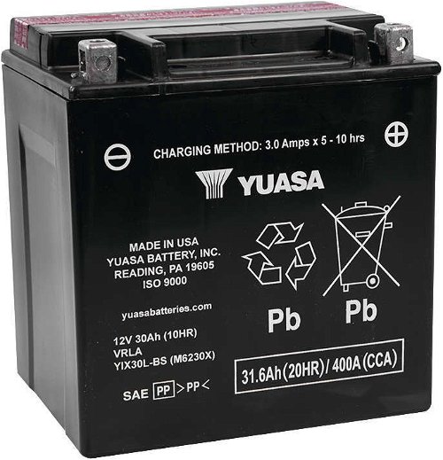 Yuasa AGM Maintenance Free Battery - YUAM62H4L
