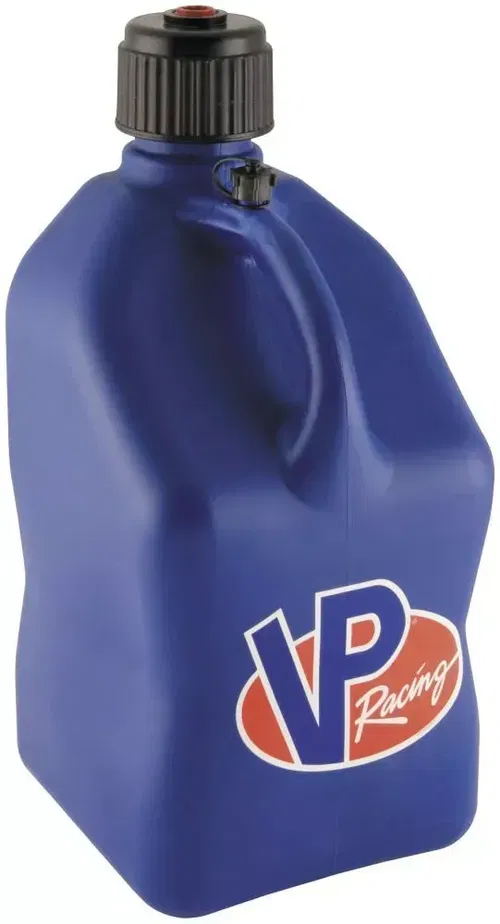 VP Racing 2 Pack Blue 5.5 Gallon Square Utility Jugs + 1 Deluxe Fill Hose