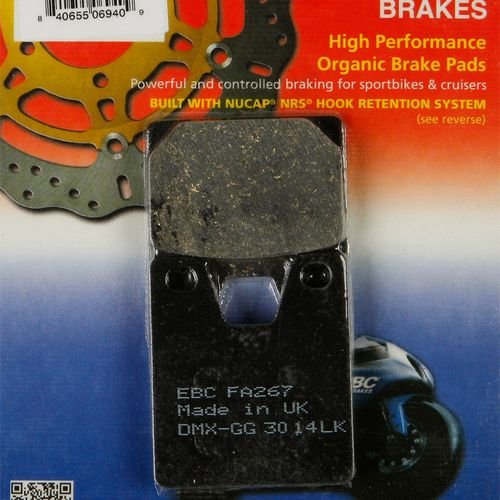 EBC 1 Pair FA Series Organic Replacement Brake Pads MPN FA267