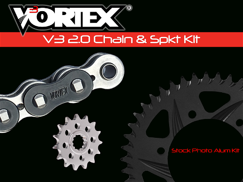Vortex Black HFRA 520SX3-114 Chain and Sprocket Kit 15-45 Tooth - CK6272