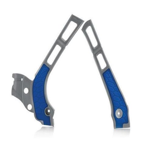 Acerbis Silver/Blue X-Grip Frame Guard - 2464741404