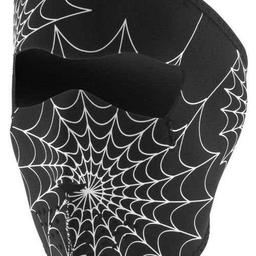 Zan Headgear Full Mask Neoprene Spider Web Glow in the Dark