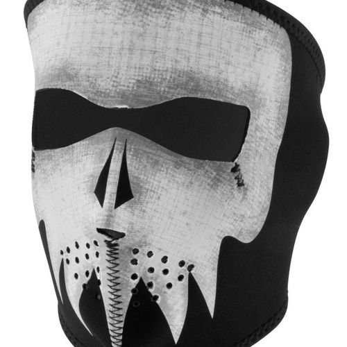 Zan Headgear Full Mask Neoprene Gray Skull Glow in the Dark