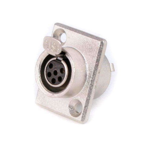 Rugged Radios 6-Pin Panel Mount Mini XLR Connector TY6F C6P-YF