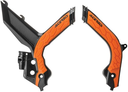 Acerbis Black/16 Orange X-Grip Frame Guard - 2733445229