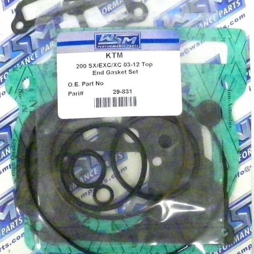 WSM Top End Gasket Kit For KTM 200 EXC / SX / XC 02-16 29-831