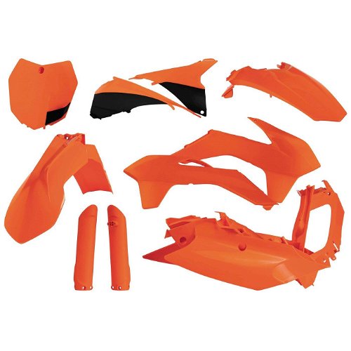 Acerbis Orange/Black Full Plastic Kit for KTM - 2403091008