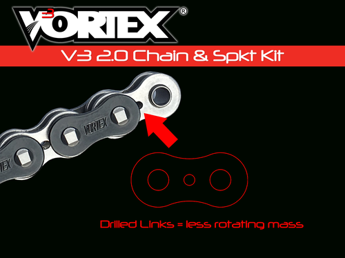 Vortex Black GFRA 520RX3-120 Chain and Sprocket Kit 16-45 Tooth - CK6416