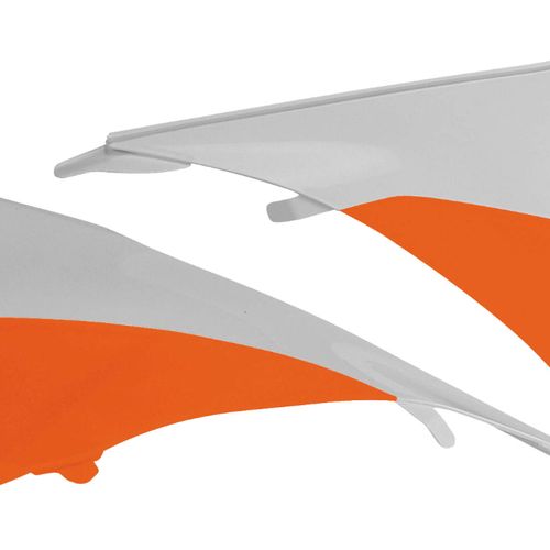 Acerbis White/Orange Air Box Cover for KTM - 2314291088