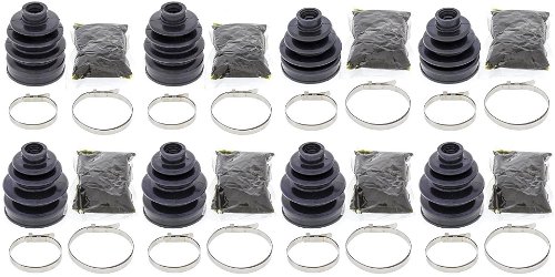 Complete Front & Rear Inner & Outer CV Boot Repair Kit YFM450 Grizzly IRS 08-14