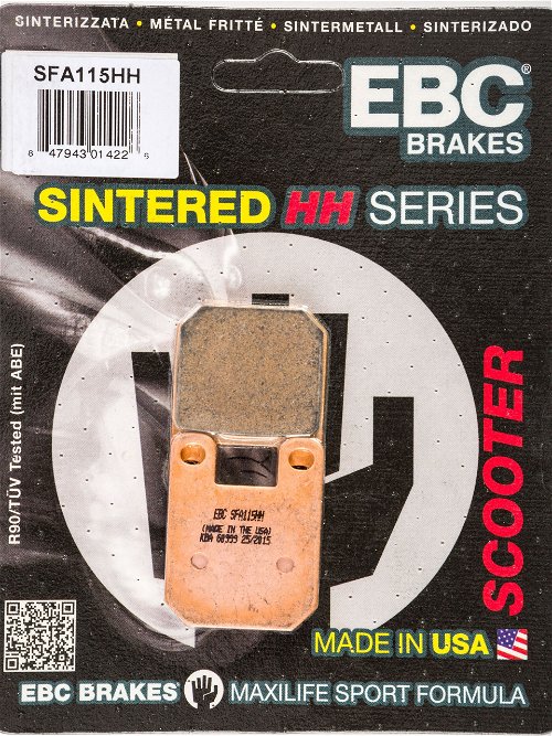 EBC 1 Pair SFA HH Series Scooter Sintered Brake Pads MPN SFA115HH