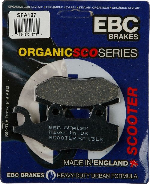 EBC 1 Pair Premium SFA Organic OE Replacement Brake Pads MPN SFA197
