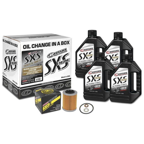 Maxima Quick Oil Change Kit For Can-Am Maverick X3 900 MAX X mr Turbo RR 2016-2021 Grade: 5W-40 Filter Type: PF-152