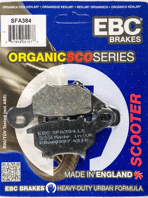 EBC 1 Pair Premium SFA Organic OE Replacement Brake Pads MPN SFA384