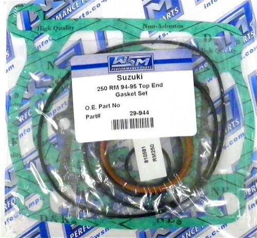WSM Top End Gasket Kit For Suzuki 250 RM 94-95 29-944