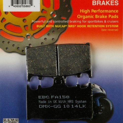 EBC 1 Pair Premium SFA Organic OE Replacement Brake Pads MPN FA158