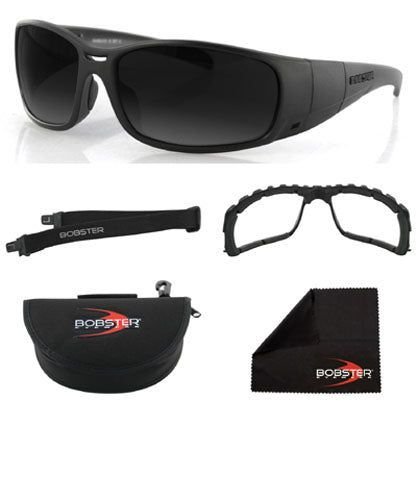 Bobster Ambush 2 Black Frame Smoked-Clear Lens Convertible Glasses Matte