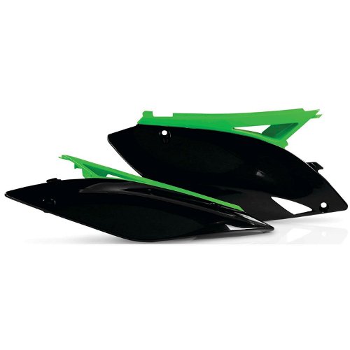 Acerbis Black/Green Side Number Plate for Kawasaki - 2141730215
