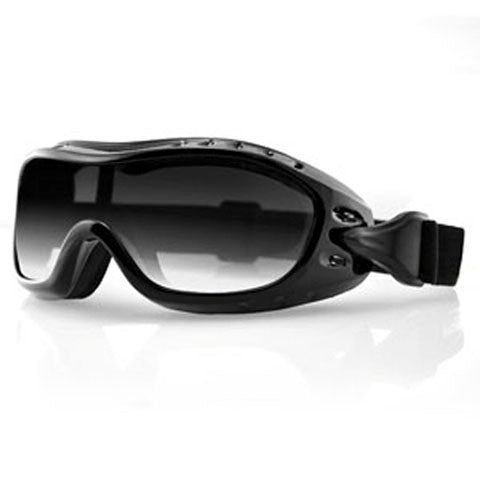 Bobster Night Hawk 2 Gloss Black Frame Smoked Photochromic Lens Goggles