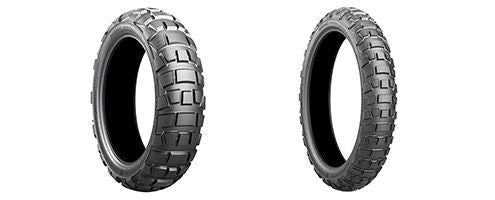 Bridgestone Front Rear 100/90-18 + 120/90-18 Battlax Adventurecross AX41 Motorcycle Tire Set