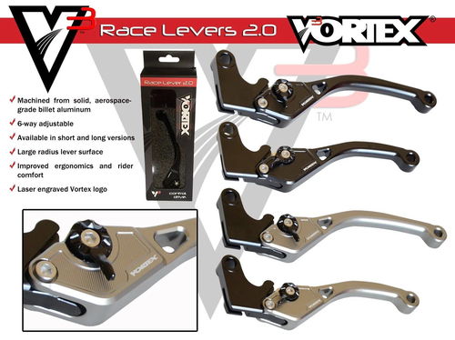 Vortex Black V3 2.0 Long Clutch Lever - LVC573