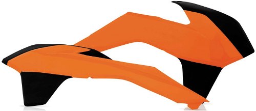 Acerbis Orange/Black Radiator Shrouds for KTM - 2314251008