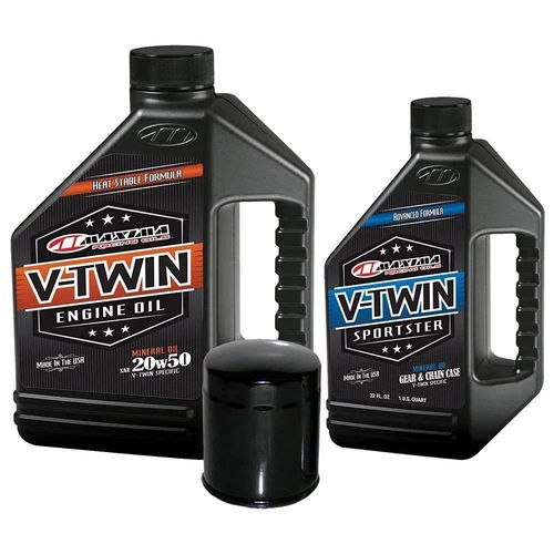 Complete Engine Oil Change Kit V-Twin Harley Davidson Sportster, 5 quart HF170B