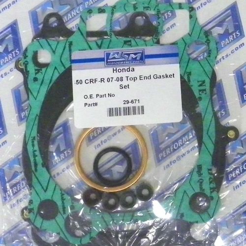 WSM Top End Gasket Kit For Honda 450 CRF-R 07-08 29-671