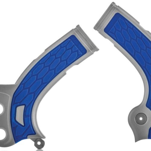 Acerbis Silver/Blue X-Grip Frame Guard - 2640271404