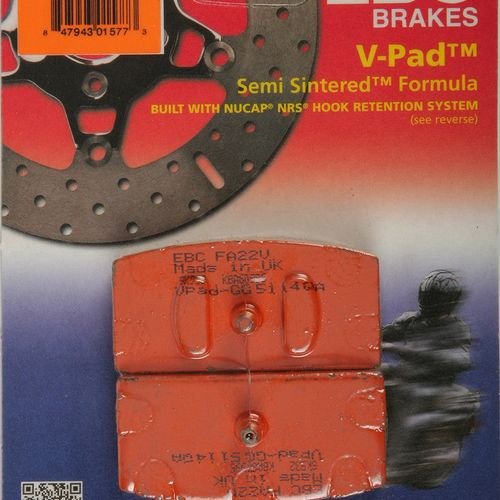 V-Series Semi Sintered Front Brake Pads for BMW R90/6 1973-1976 (Single rotor)