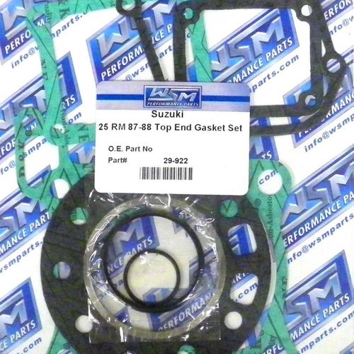 WSM Top End Gasket Kit For Suzuki 125 RM 87-88 29-922
